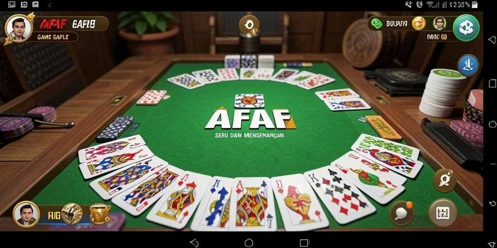 Screenshot gameplay AFAF yang menunjukkan aksi seru Gaple.