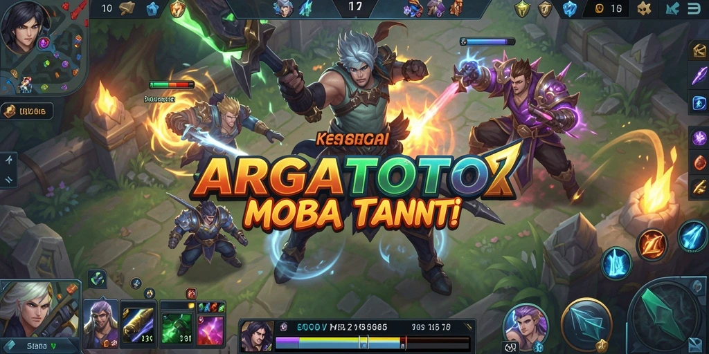 Tampilan gameplay seru di ARGATOTO dengan aksi pertarungan MOBA.
