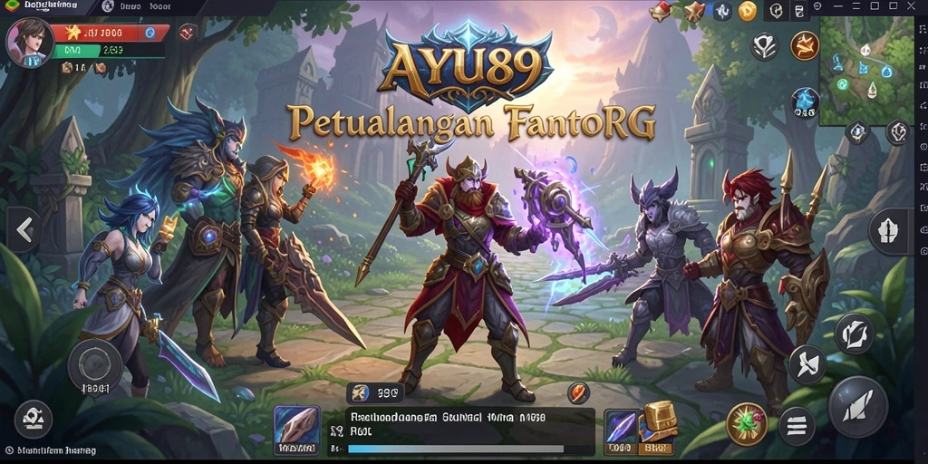 Screenshot dari gameplay AYU89 yang menampilkan aksi pertempuran dinamis.