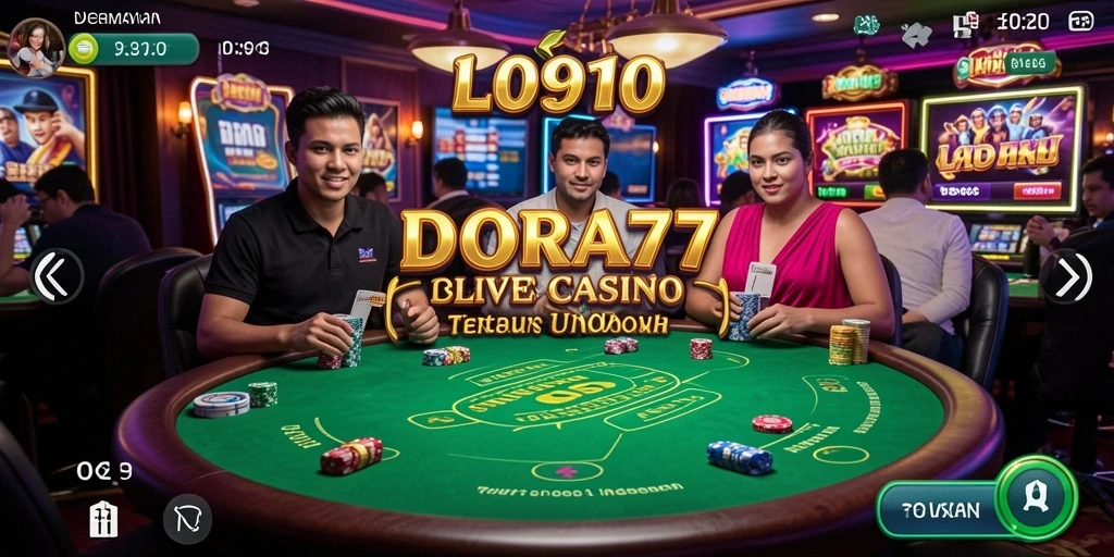 Tampilan gameplay DORA77 yang menegangkan dengan dealer profesional.