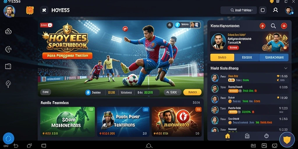 Tampilan gameplay HOYE55 yang menakjubkan dan intuitif.