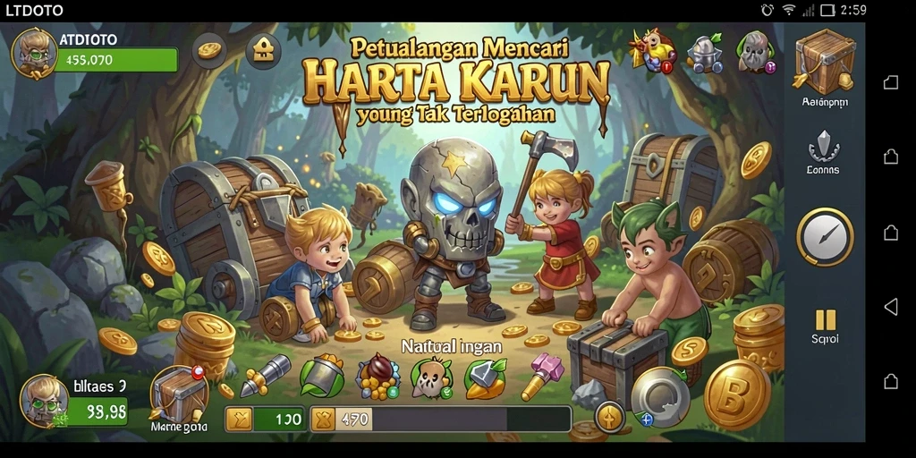 Screenshot utama LTDTOTO menampilkan karakter dalam aksi menjelajahi dunia petualangan.