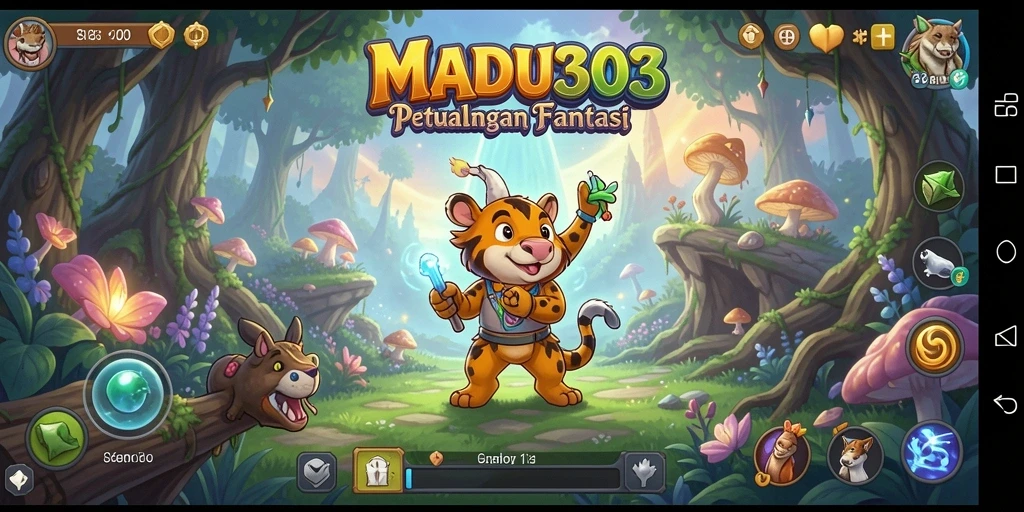 Tampilan gameplay seru di dunia petualangan MADU303.