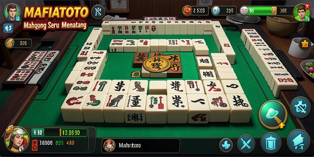 Tampilan gameplay seru dari MAFIATOTO saat mencocokkan ubin Mahjong.