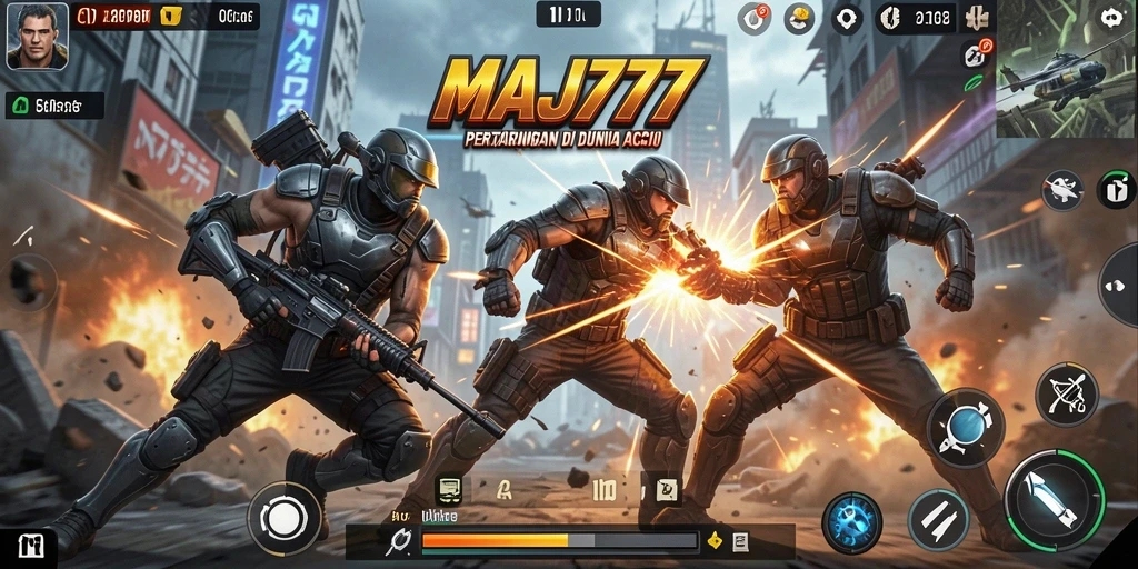 Tampilan gameplay seru dari aksi mendebarkan di MAJ777.