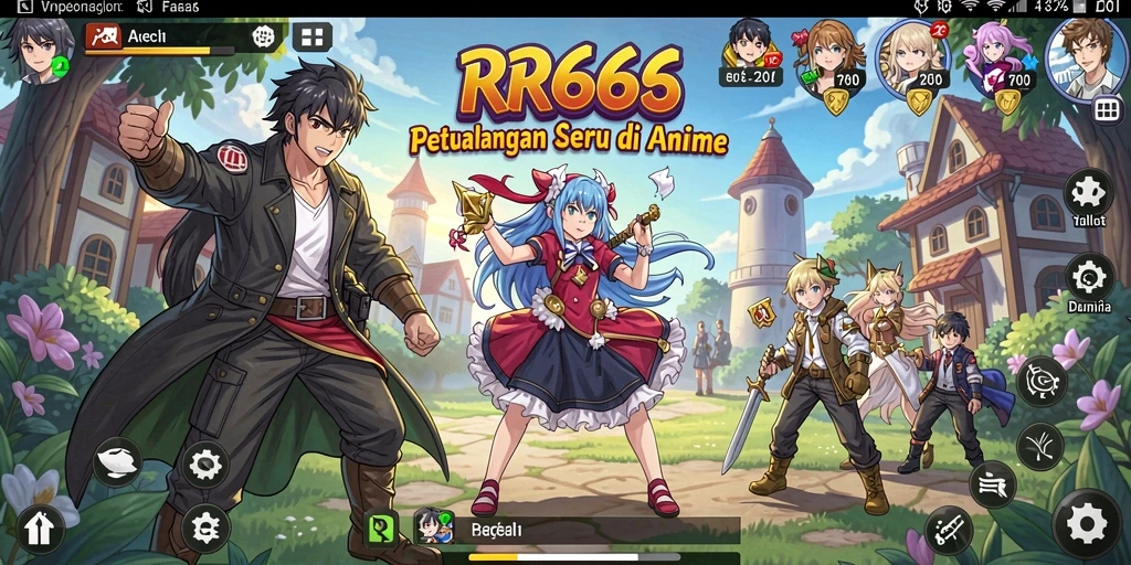 Gameplay RR666 menampilkan karakter anime yang hidup dan aksi mendebarkan.