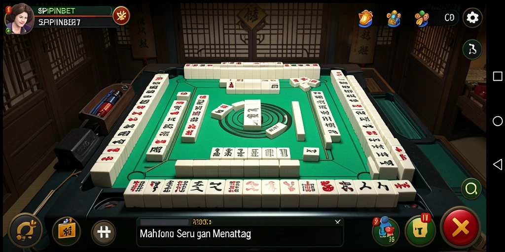 Tampilan gameplay SPINBET yang menarik dan seru dalam permainan Mahjong.