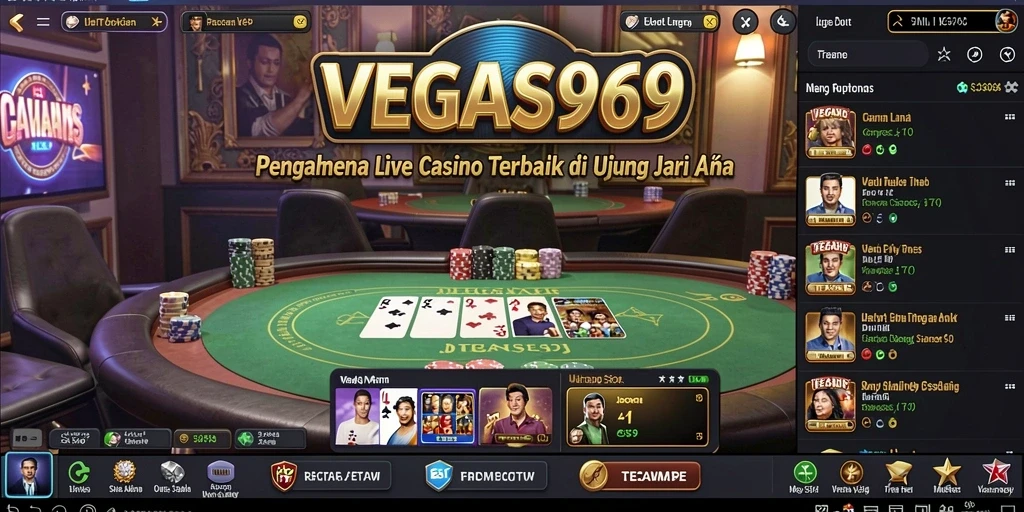 Screenshot gameplay menampilkan dealer Live Casino yang ramah dan profesional.
