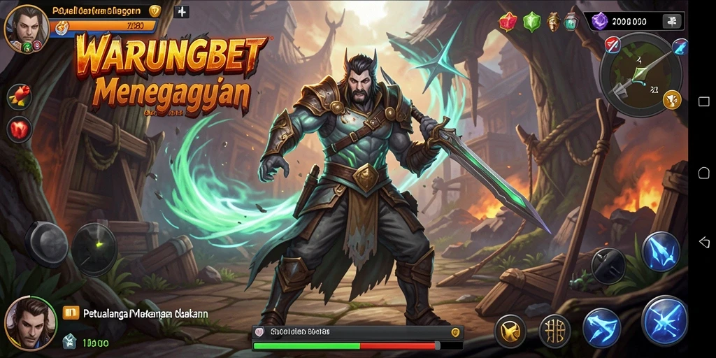 Screenshot gameplay WARUNGBET menampilkan aksi pertarungan RPG yang seru.